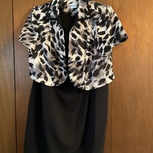 Women's Black and White Dress by Kasper